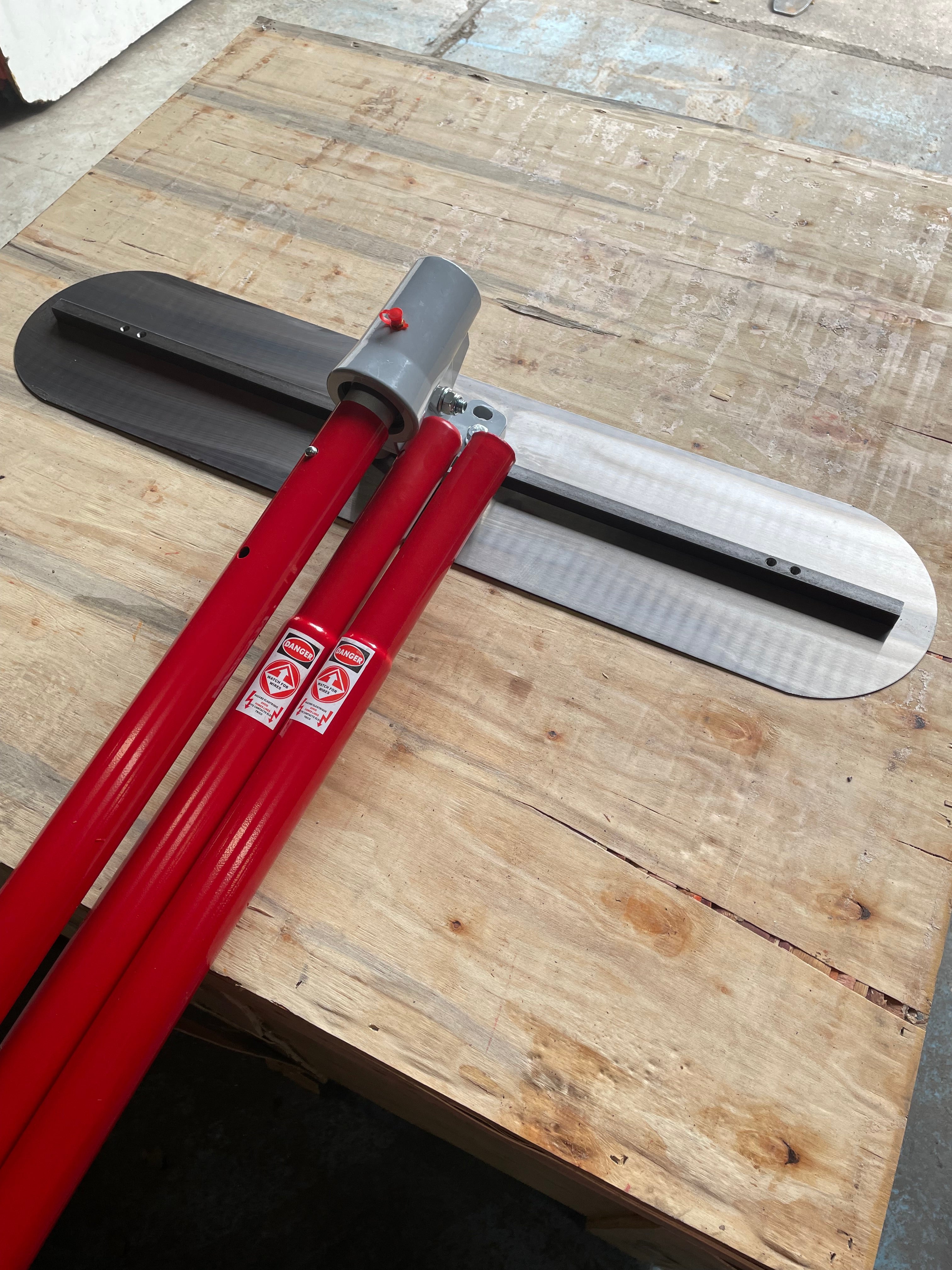 Complete Bull Float Kit - 3x Handles - Pitch Control - 1800 x 200mm Steel Blade