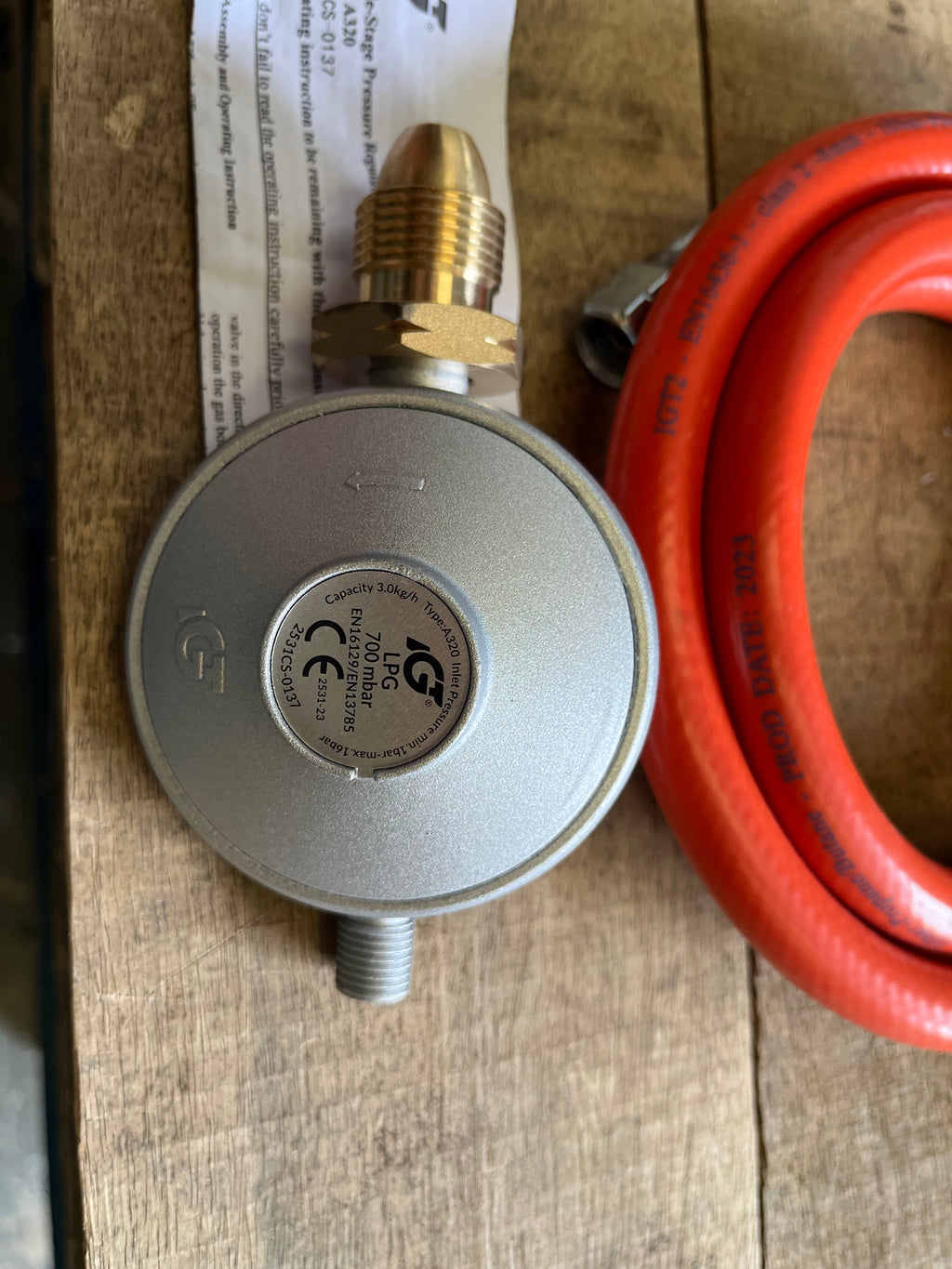 10kW/15kW Gas Space Heater Regulator & Hose